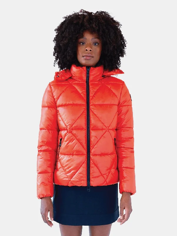 BlazersLeamington Recycled Vegan Short Puffer Jacket | Orange