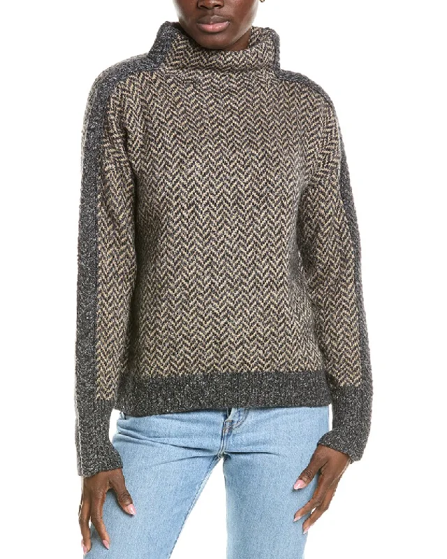 Splendid Aria Turtleneck Wool-Blend SweaterEmbellished Knit Tops