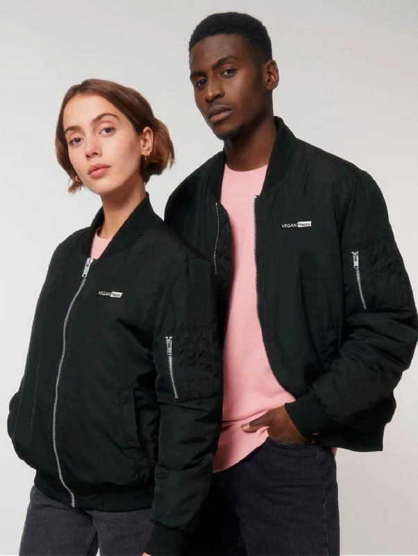 Faux Leather JacketsVegan Unisex Classic Bomber Jacket | Multiple Colours