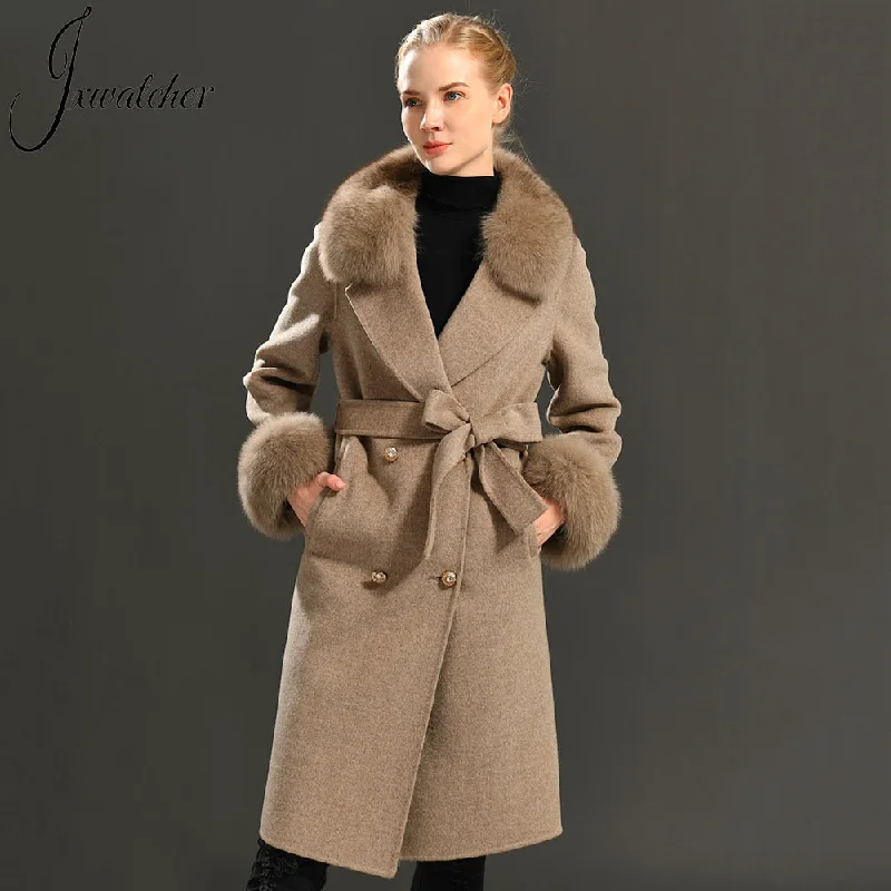 Statement JacketsWomen Cashmere Wool Trench Jacket