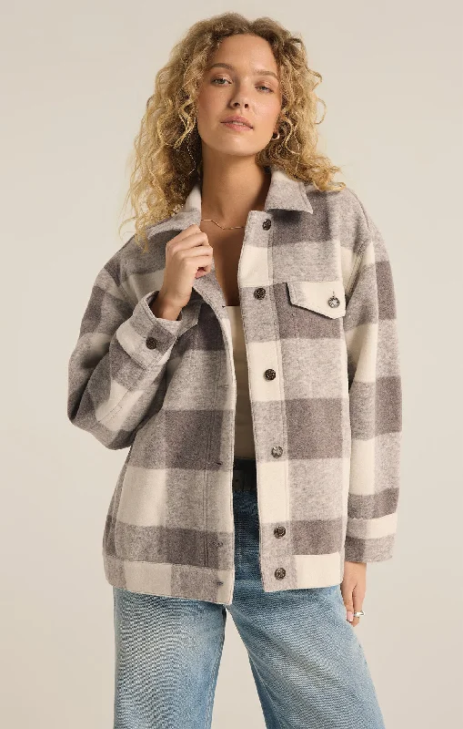 Linen JacketsZ Supply - Preston Knit Plaid Jacket