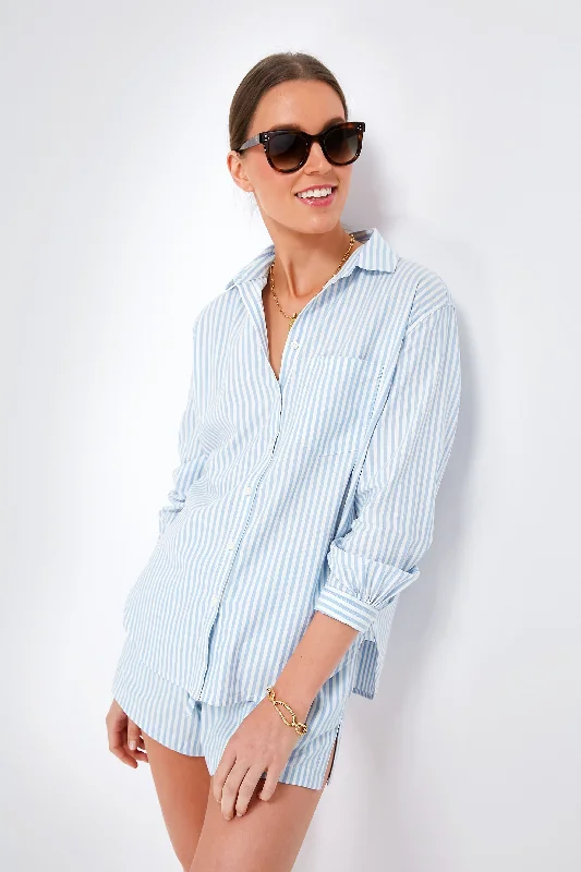 Chambray ShirtsBlue Oxford Stripe Blake Boyfriend Shirt