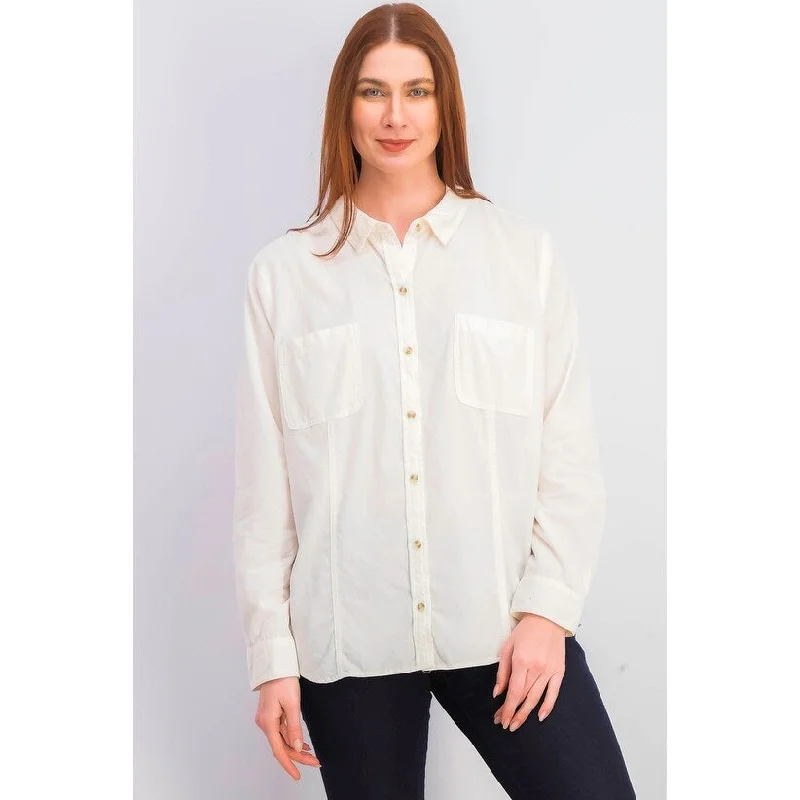 Quick-Dry ShirtsCharter Club Women's Solid Corduroy Shirt White Size XX Large - XX-Large