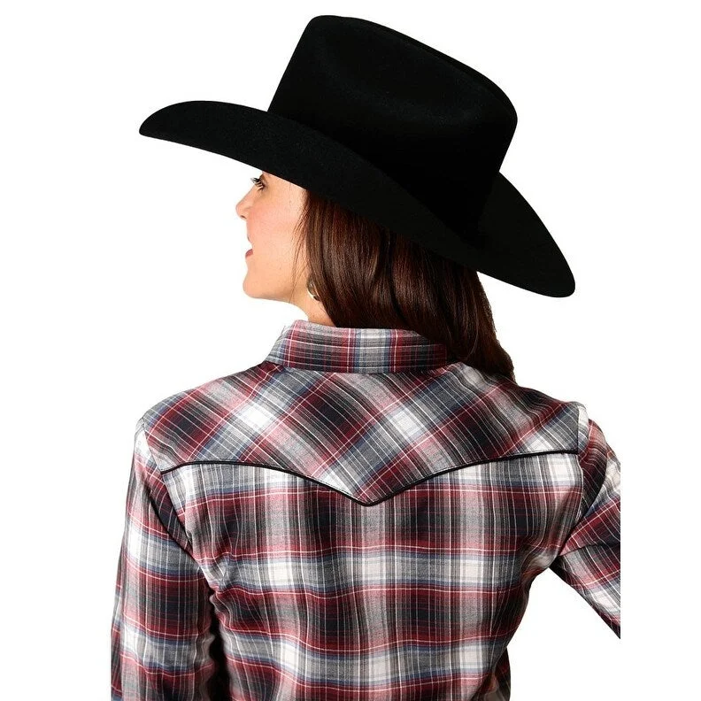 Urban ShirtsRoper Western Shirt Womens L/S Plaid Snap Red 01-050-0016-6041 RE