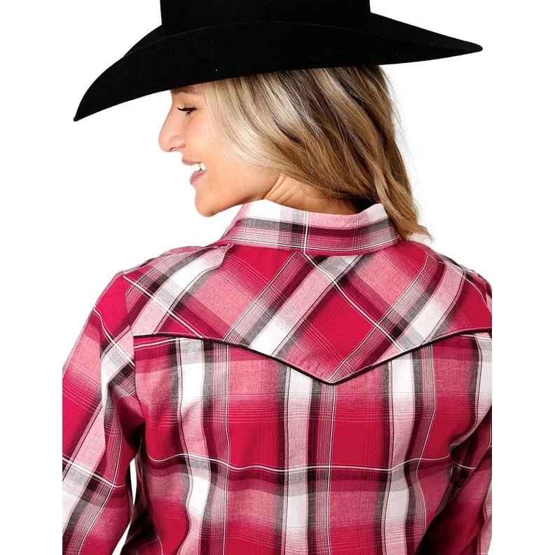 Layered ShirtsRoper Western Shirt Womens L/S Plaid Snap Red 01-050-0016-6070 RE