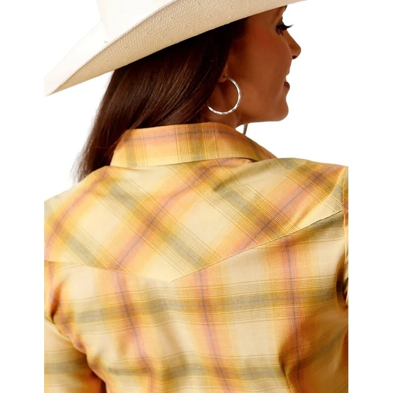 Wool ShirtsRoper Western Shirt Womens Long Sleeve Yellow 01-050-0101-2006 YE