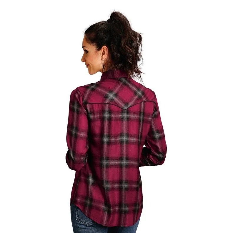 Cycling ShirtsStetson Western Shirt Women Long Sleeve Plaid Snap 11-050-0565-6072 WI