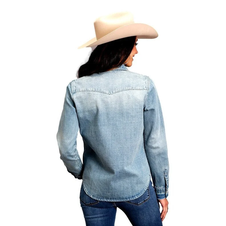 Artist ShirtsStetson Western Shirt Womens L/S Denim Loose Fit 11-050-0594-2000 BU