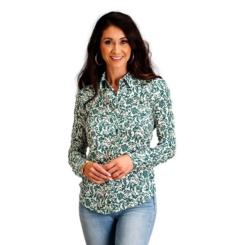 Velvet ShirtsStetson Western Shirt Womens L/S Floral Jade 11-050-0590-0516 GR