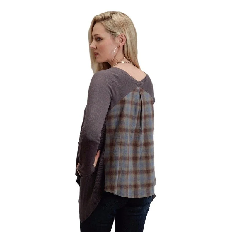 College ShirtsStetson Western Shirt Womens L/S Plaid Gray 11-050-0539-0764 GY