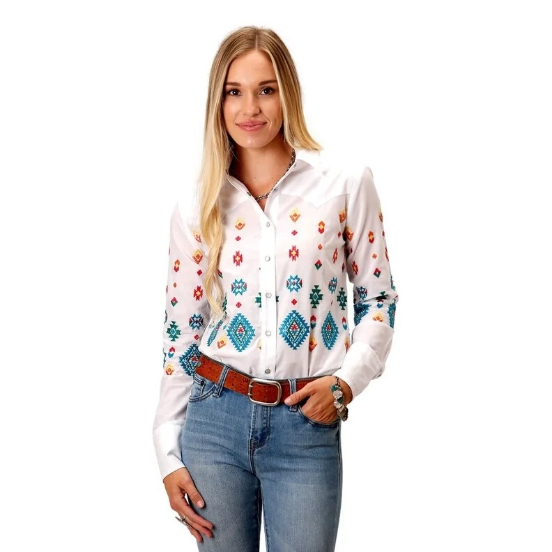 Velvet ShirtsStetson Western Shirt Womens Long Sleeve White 11-050-0565-0530 WH