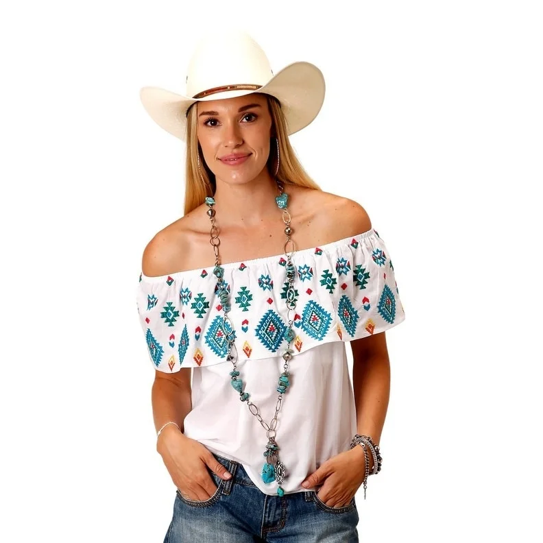 Yoga ShirtsStetson Western Shirt Womens Sleeveless White 11-052-0565-0530 WH