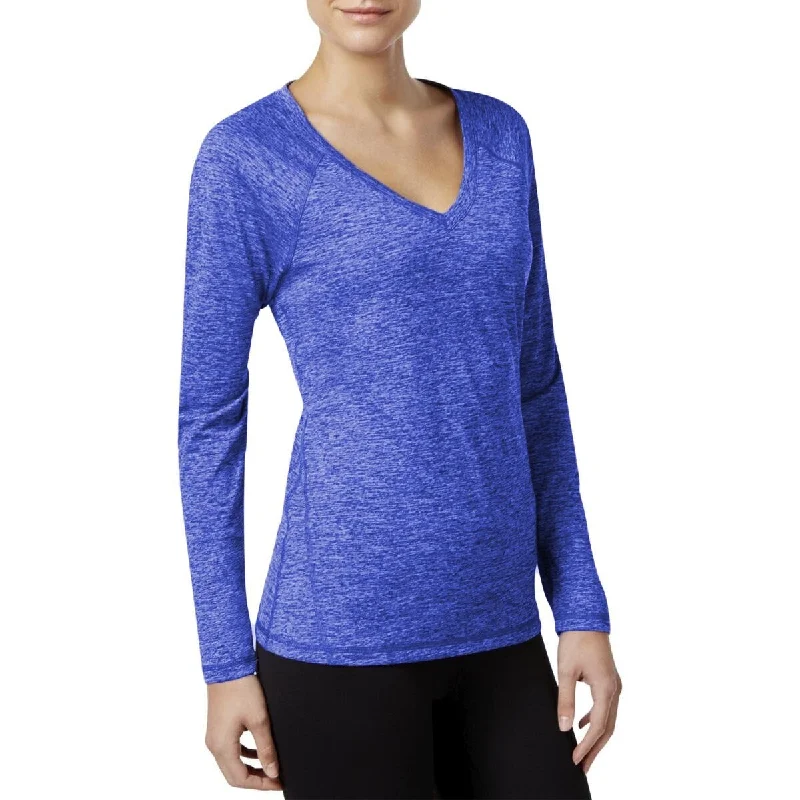 Ideology Women's Essential Long Sleeve Tee Bright Blue Size Large