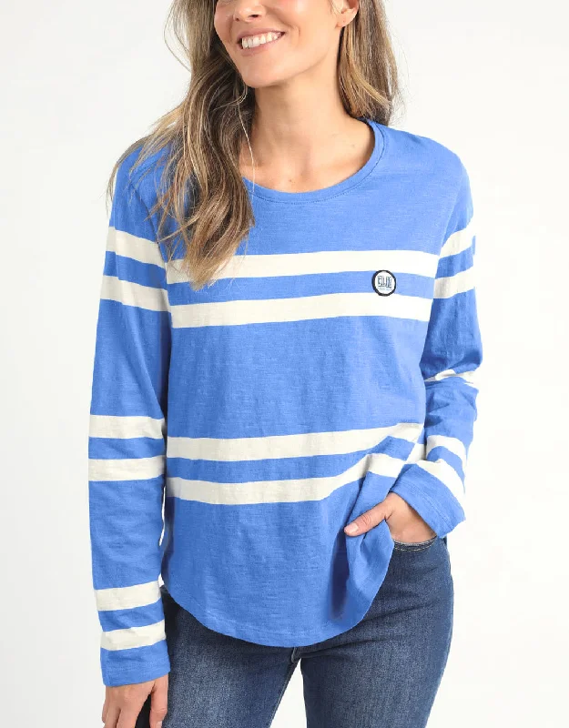 Allegra Long Sleeve Tee - Cerulean Blue