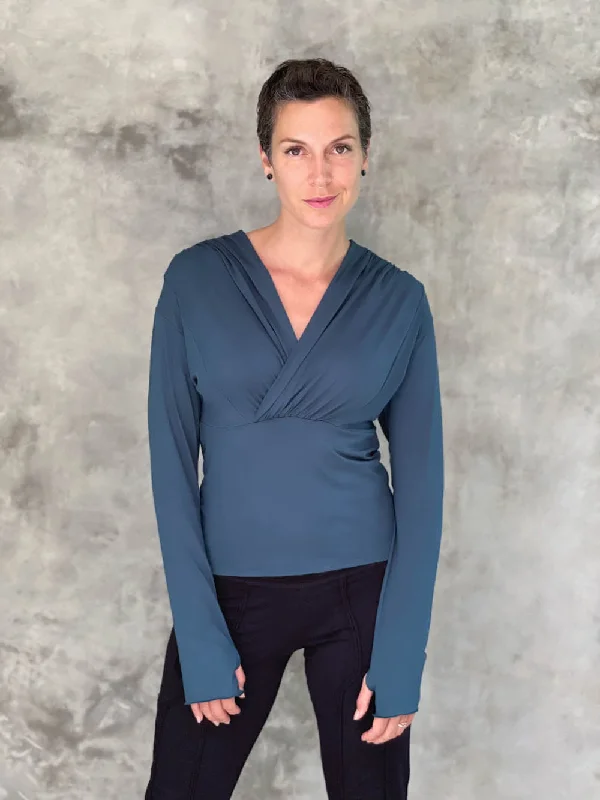 Long Sleeve Cross-Over Top