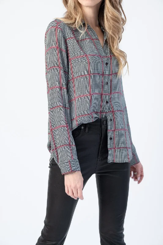 Nina Long Sleeve Blouse in Autumn Pfeiffer Plaid