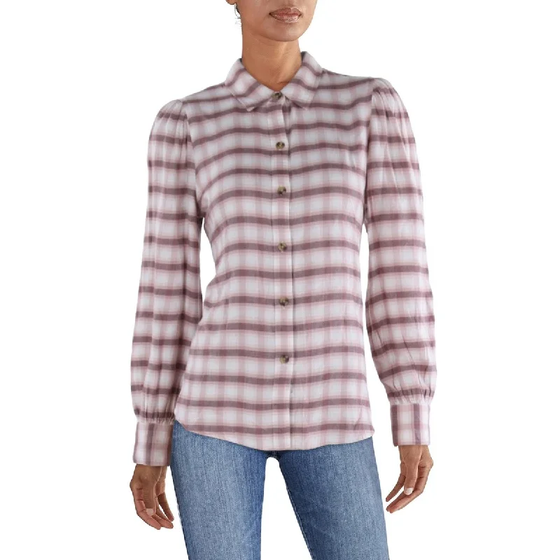 Rails Womens Angelica Plaid Long Sleeve Button-Down Top