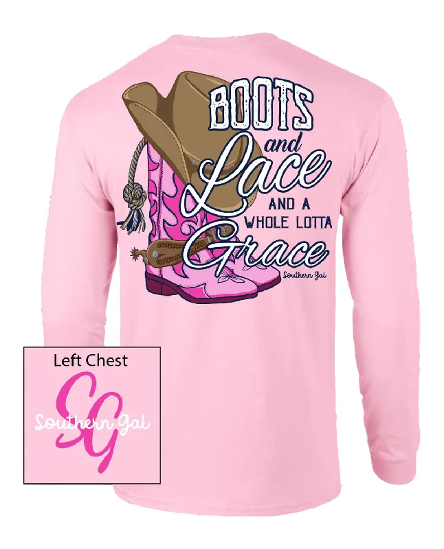 Southern Gal Boot Lace Long Sleeve Tee