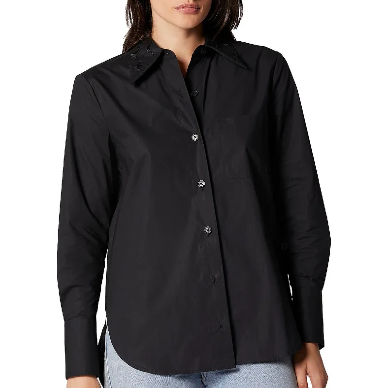 Equipment Femme Womens Quinne Cotton Long Sleeve Button-Down Top