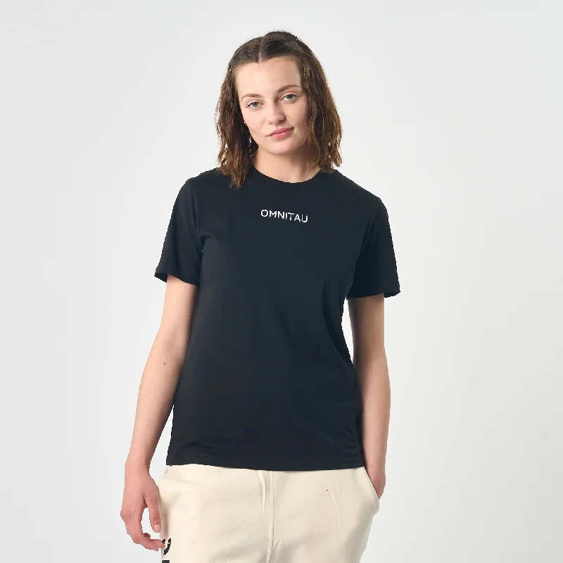 Omnitau Women's Pimlico Organic Cotton Crew Neck T-Shirt - Black