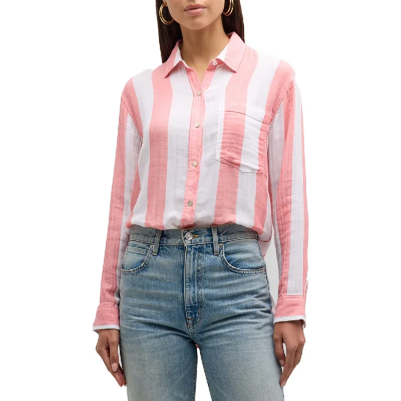 Rails Womens Jaylin Collar Long Sleeve Button-Down Top