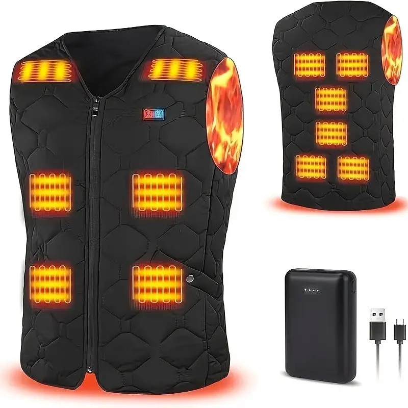 Heated Vest Electric Thermal Warm Jacket