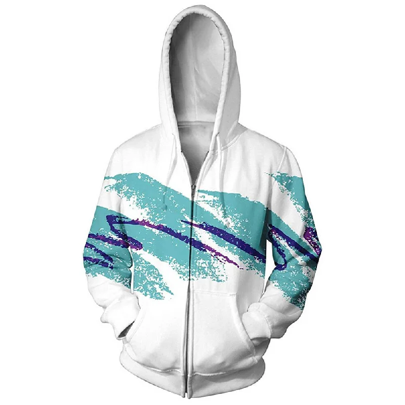 90s Paper Cup Zip Up Funny HoodieCamo Hoodies