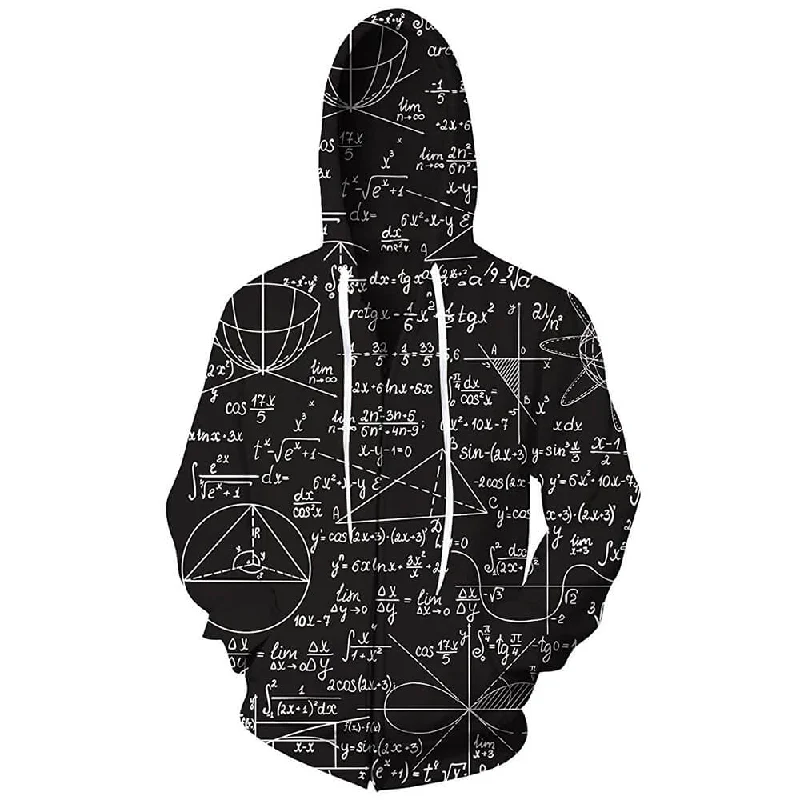 Math Zip Up Funny HoodieLayered Sweatshirts