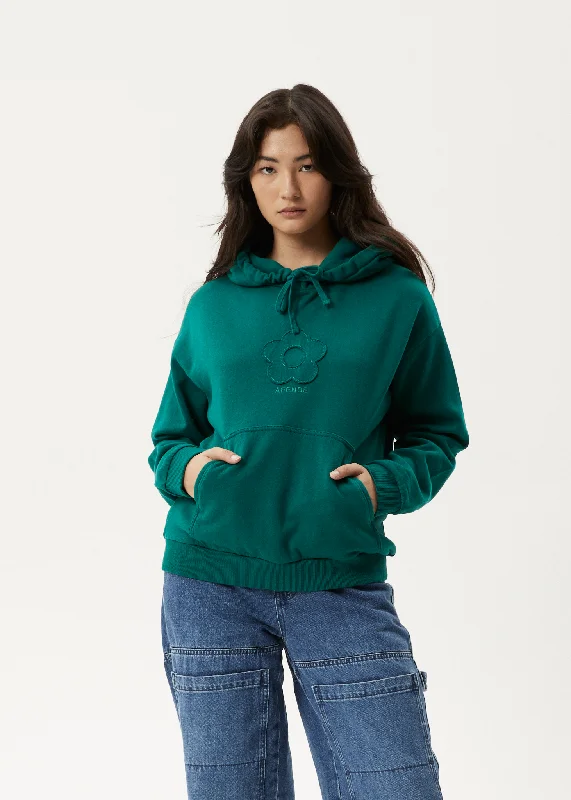 AFENDS Womens Blossom - Pull On Hood - PineYoga Sweatshirts