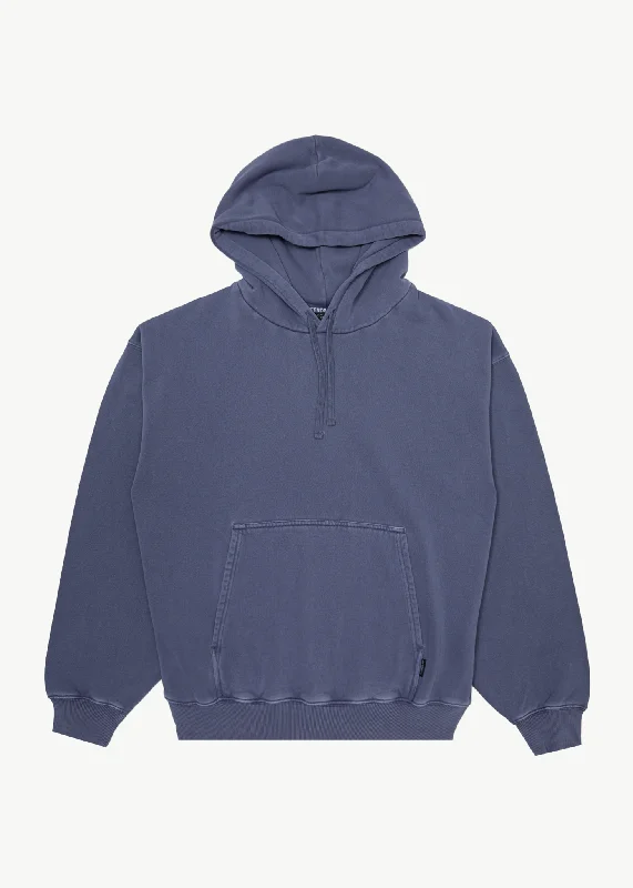 AFENDS Mens Genesis - Boxy Pull On Hood - Washed MarlinEmbellished Sweatshirts