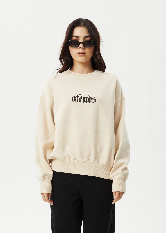 AFENDS Womens Scorpio - Crew Neck - SandLuxury Hoodies