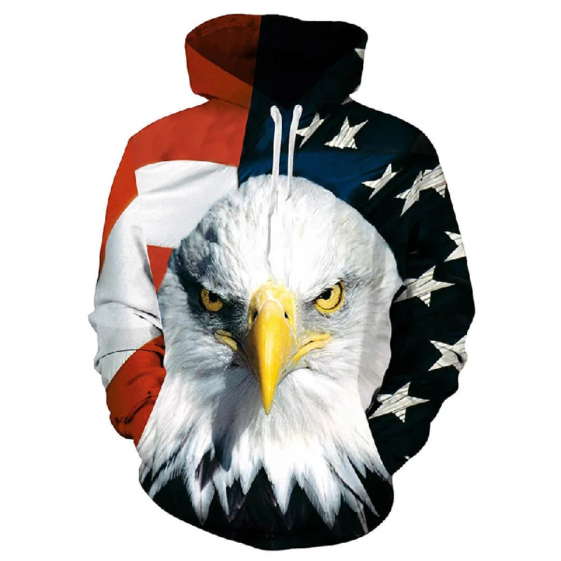 American Flag Eagle Funny HoodieYoga Sweatshirts