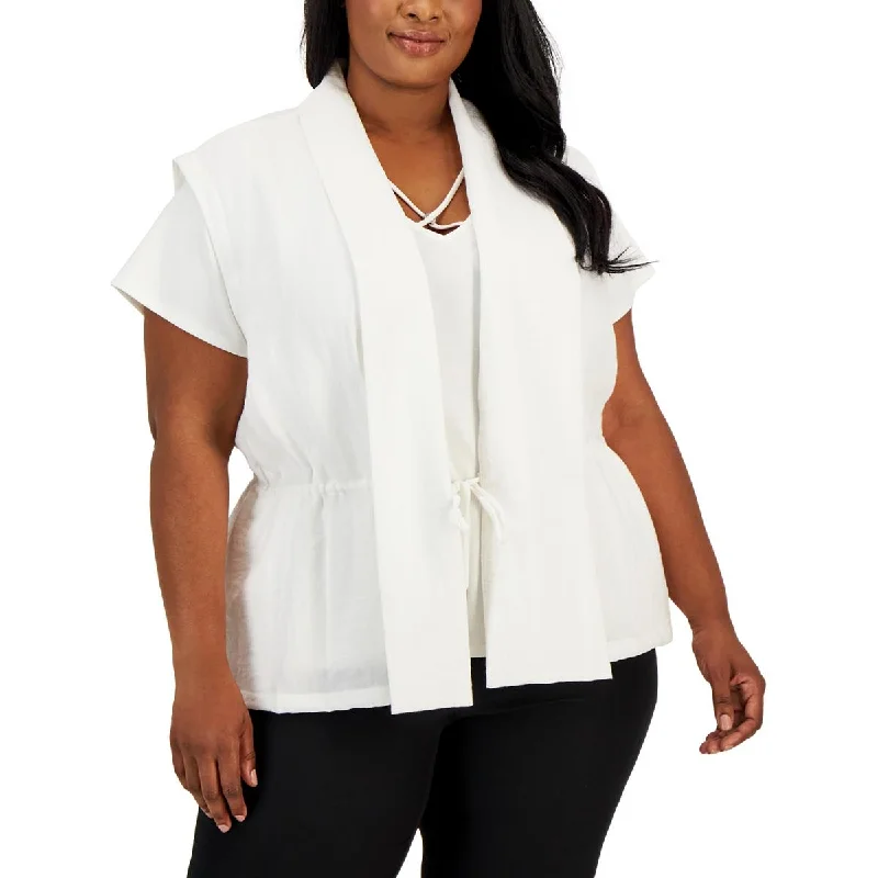 Plus Womens Solid Vest