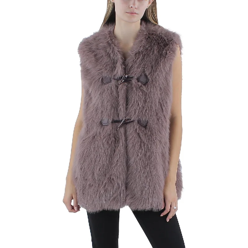 Womens Faux Fur Cold Weather Outerwear Vest