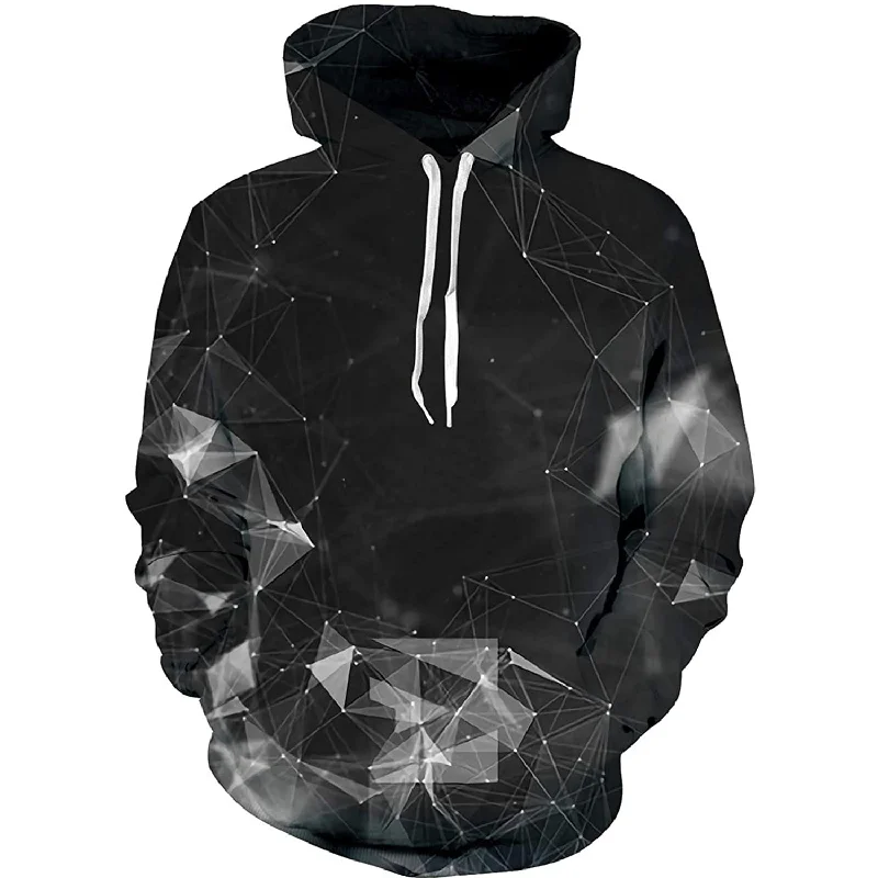 Black Geometric Funny HoodieCamping Hoodies