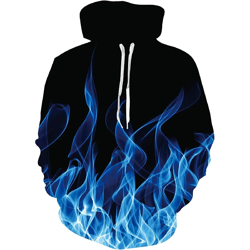 Blue Flame Funny HoodieOutdoor Sweatshirts