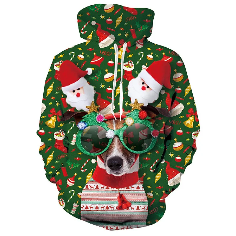 Christmas Dog HoodieLayered Sweatshirts