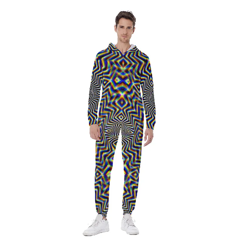 Chromadelic Men's Hooded Jumpsuit / Bodysuit / OnesieRuffled Sweatshirts