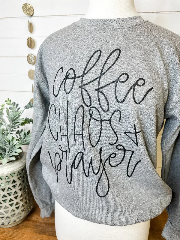 Coffee Chaos And Prayer PulloverCashmere Hoodies