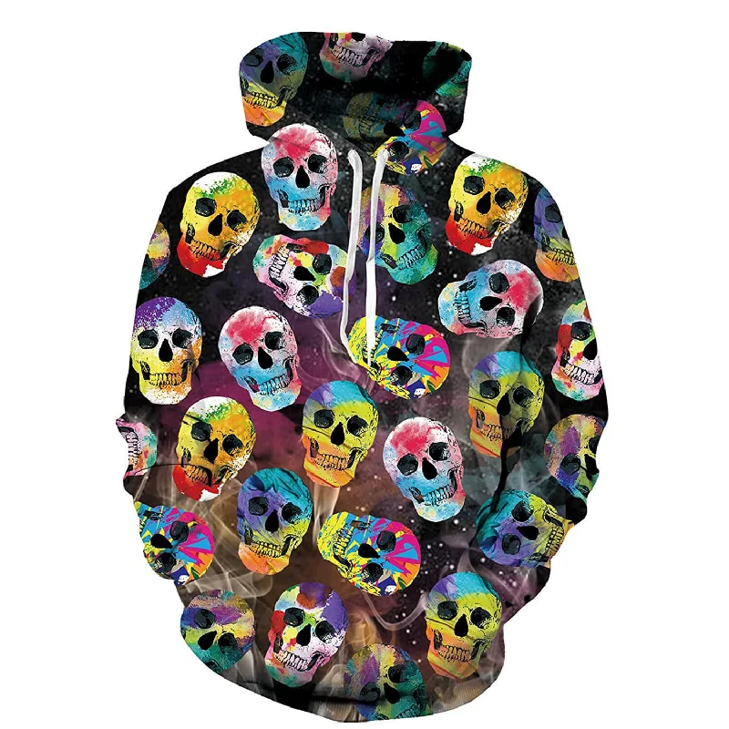 Colorful Skull HoodieAthletic Hoodies