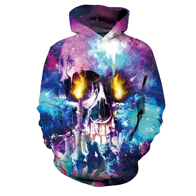 Fuck Fire Skull HoodieYoga Sweatshirts