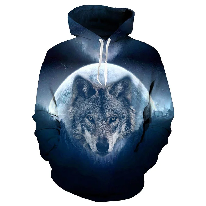 Moon Wolf HoodieBeaded Sweatshirts