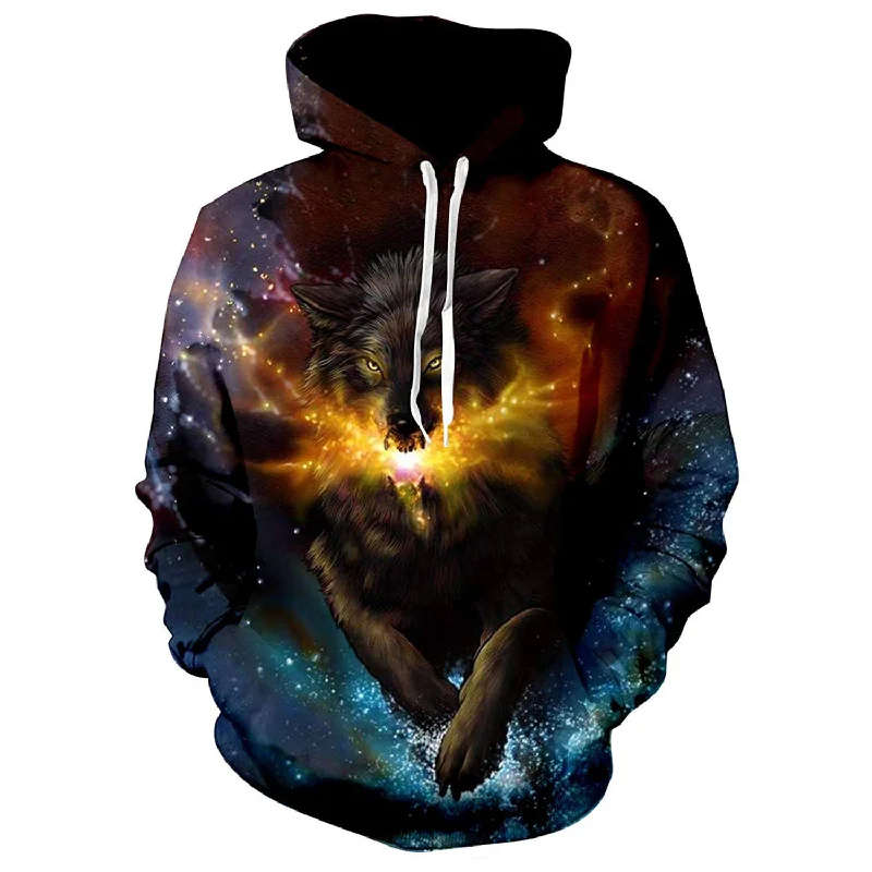 Galaxy Sparkly Wolf HoodieCollaborative Sweatshirts