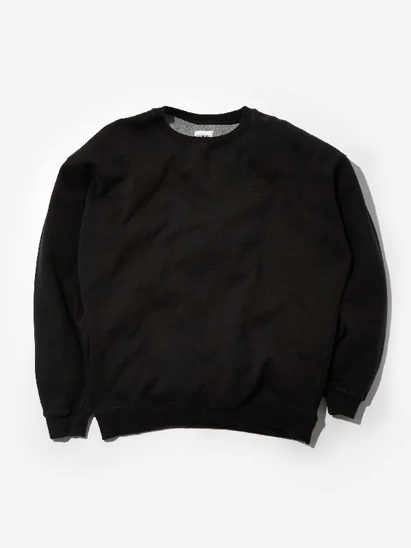 Goodhood Worldwide Basic Crew Sweat - BlackPerformance Hoodies