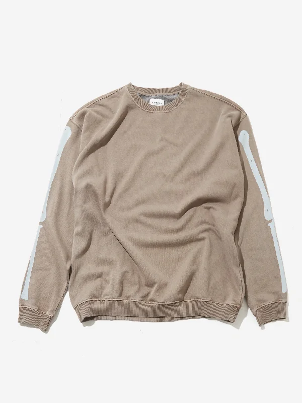 Goodhood Worldwide Bones Sweatshirt - Chocolate BrownStriped Sweatshirts