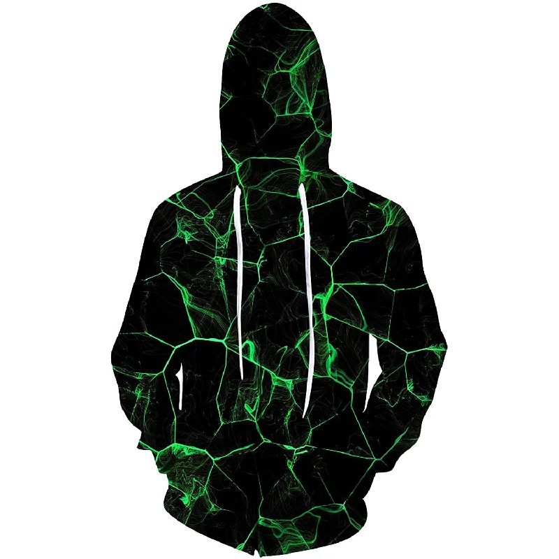 Green Flame Zip HoodieOutdoor Sweatshirts