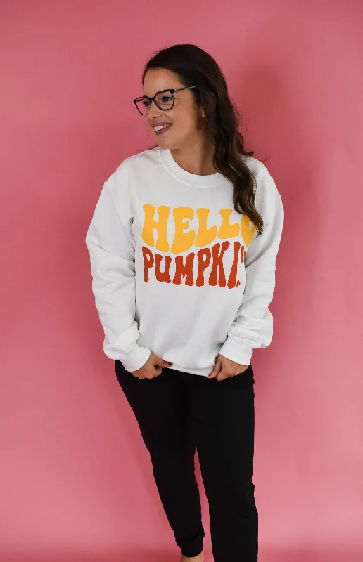 Hello Pumpkin PulloverRecycled Fabric Hoodies