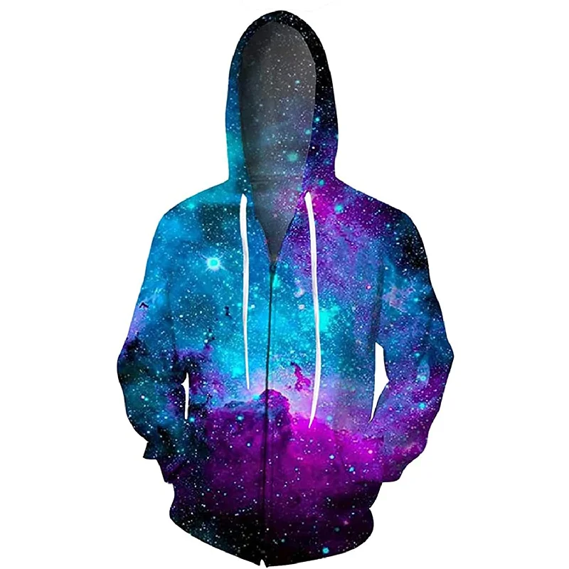 Nebula Sky Zip HoodieBand Merch Sweatshirts