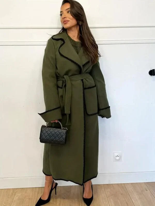 Women's wedding topsOversized Belted Women Trench Coat