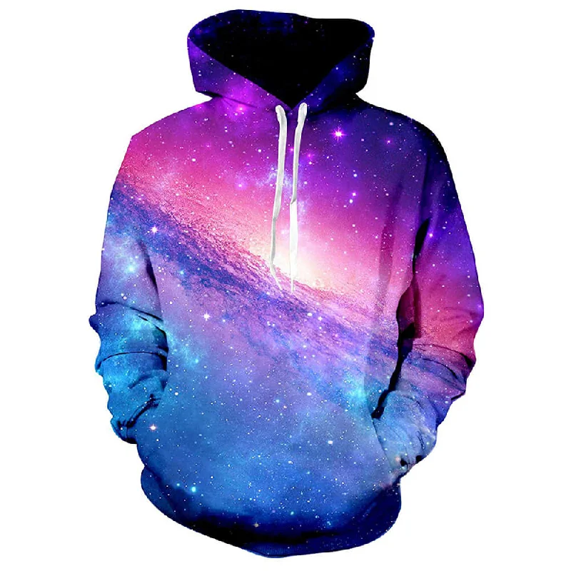 Pink Nebular Galaxy HoodieDesigner Sweatshirts